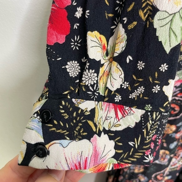 Zara patchwork mix floral slit midi dress - Picture 7 of 10